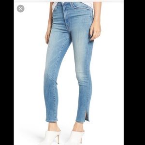 Mother jeans swooner ankle slice